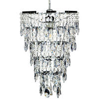 KRONLEUCHTER Entwash 30/30/100 cm - Silberfarben, Metall (30/30/100cm) - Beliani