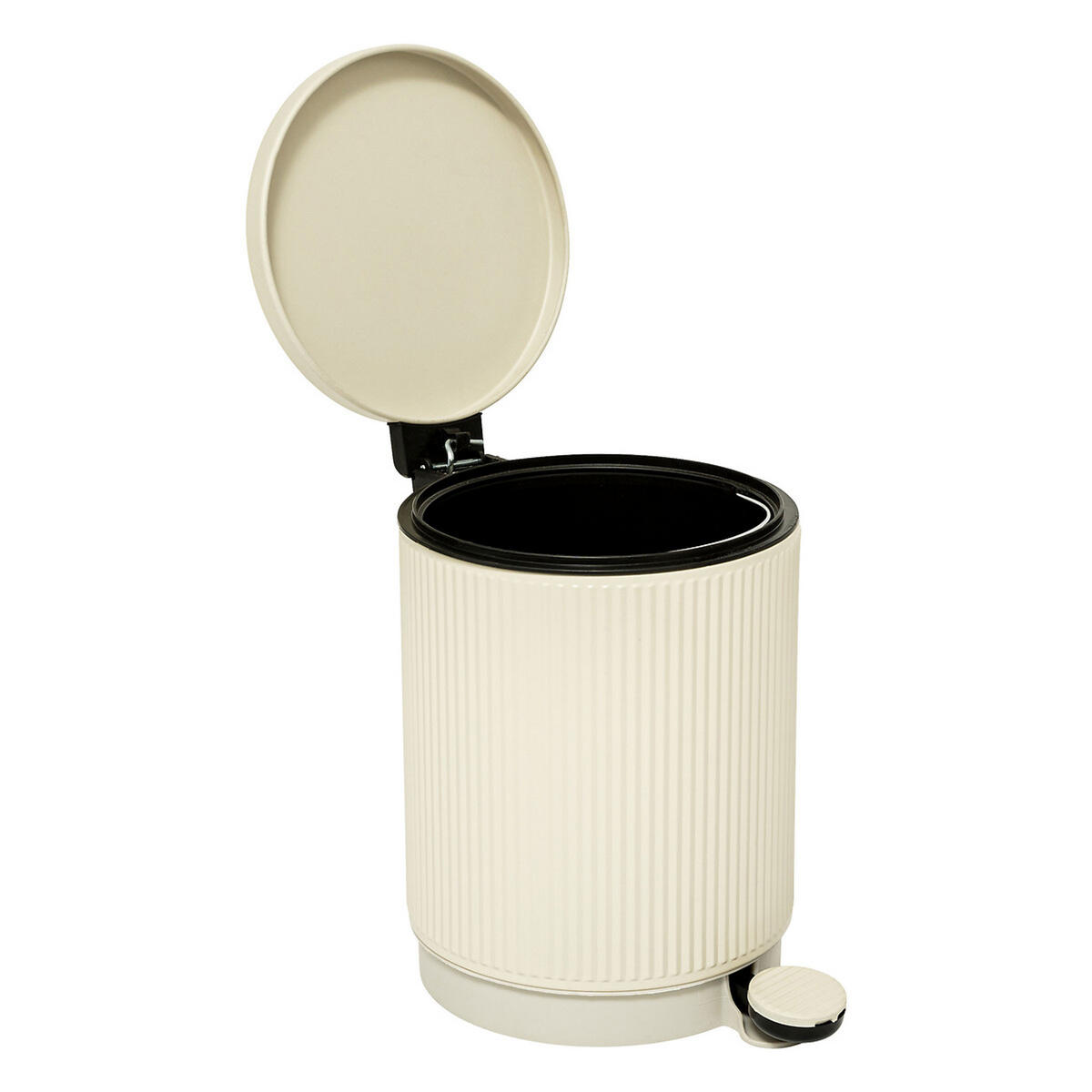 MÜLLEIMER Onyx, Stahl, PP, Beige, 5 L - Beige, Metall (20.5/28.2/27.2cm) - 5five Simply Smart