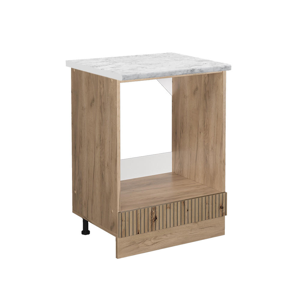 HERDUMBAUSCHRANK R-Line Artisan-Eiche 60 cm AP Marmor - Eiche Wotan/Eiche Artisan, Holzwerkstoff (60/81.6/60cm) - Vicco