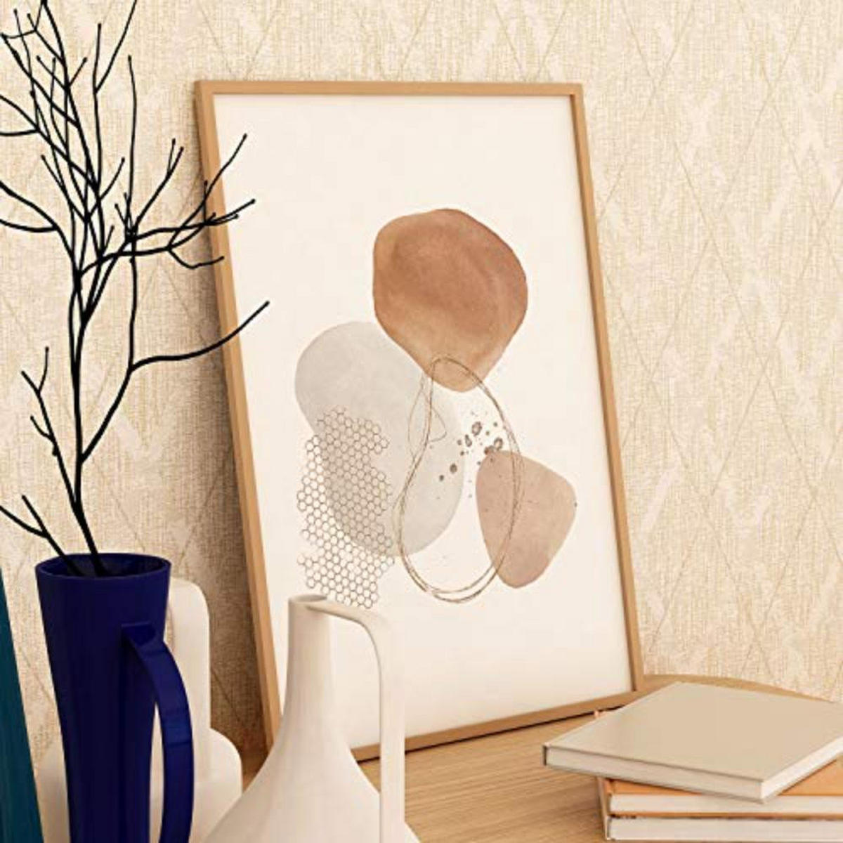 POSTER Set mit 4 Kunst Folien mit abstrakten Formen und Figuren A3 Rahmenlos - Klar, Papier (29.7/3cm) - Nacnic