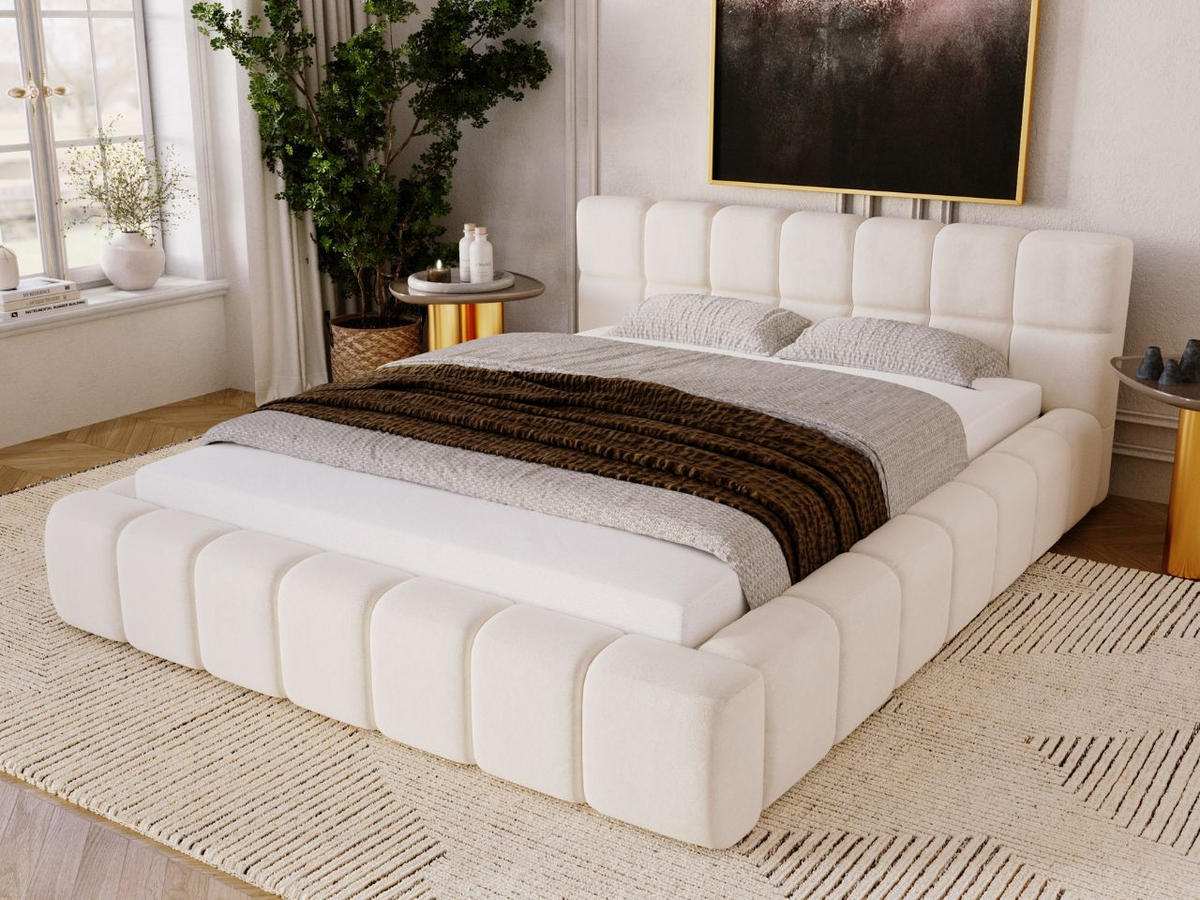 POLSTERBETT Alicante 120x200 Beige - Beige, Textil (120/200cm) - Graingold