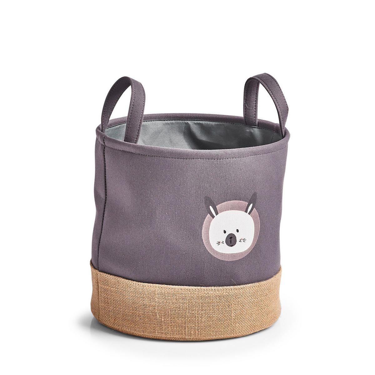 AUFBEWAHRUNGSKORB Hase - Grau, Jute - Ø 30cm - Dunkelgrau, Textil (30/30cm) - Zeller Present