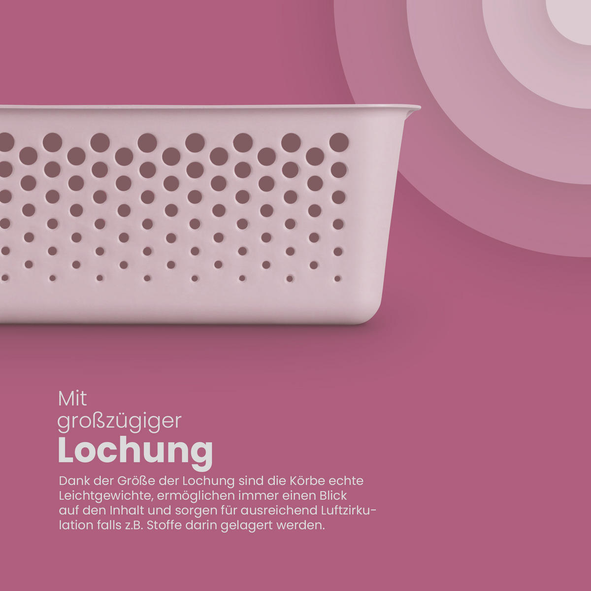 AUFBEWAHRUNGSKORB Rosa 30x20x11 cm - 1er Pack - Rosa, Kunststoff (20/11/30cm) - ProHome