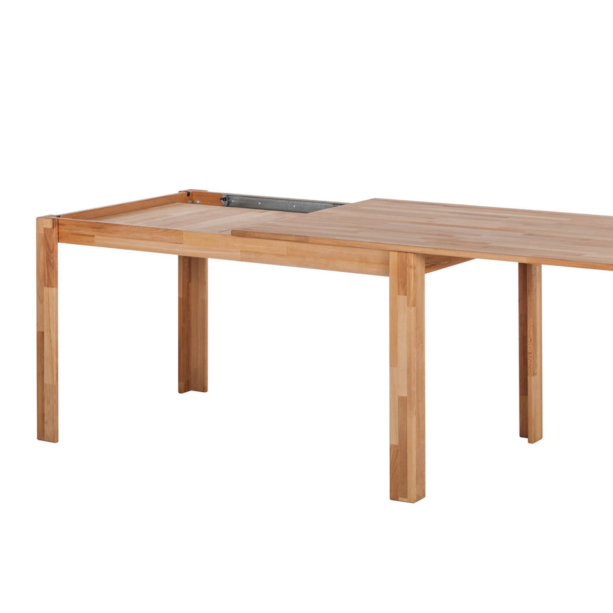 ESSTISCH mit Ausziehfunktion - Kernbuche massiv - geölt - Kernbuche, Holz (90/140/76cm) - home24