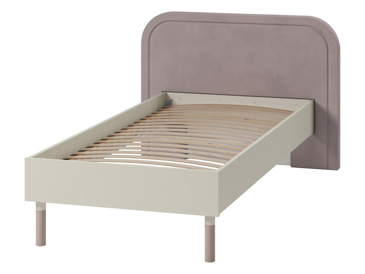 JUGENDBETT Harmony 90 HR08 - Kaschmir/Trüffeleichefarben, Holzwerkstoff/Metall (90/200cm) - MIRJAN24