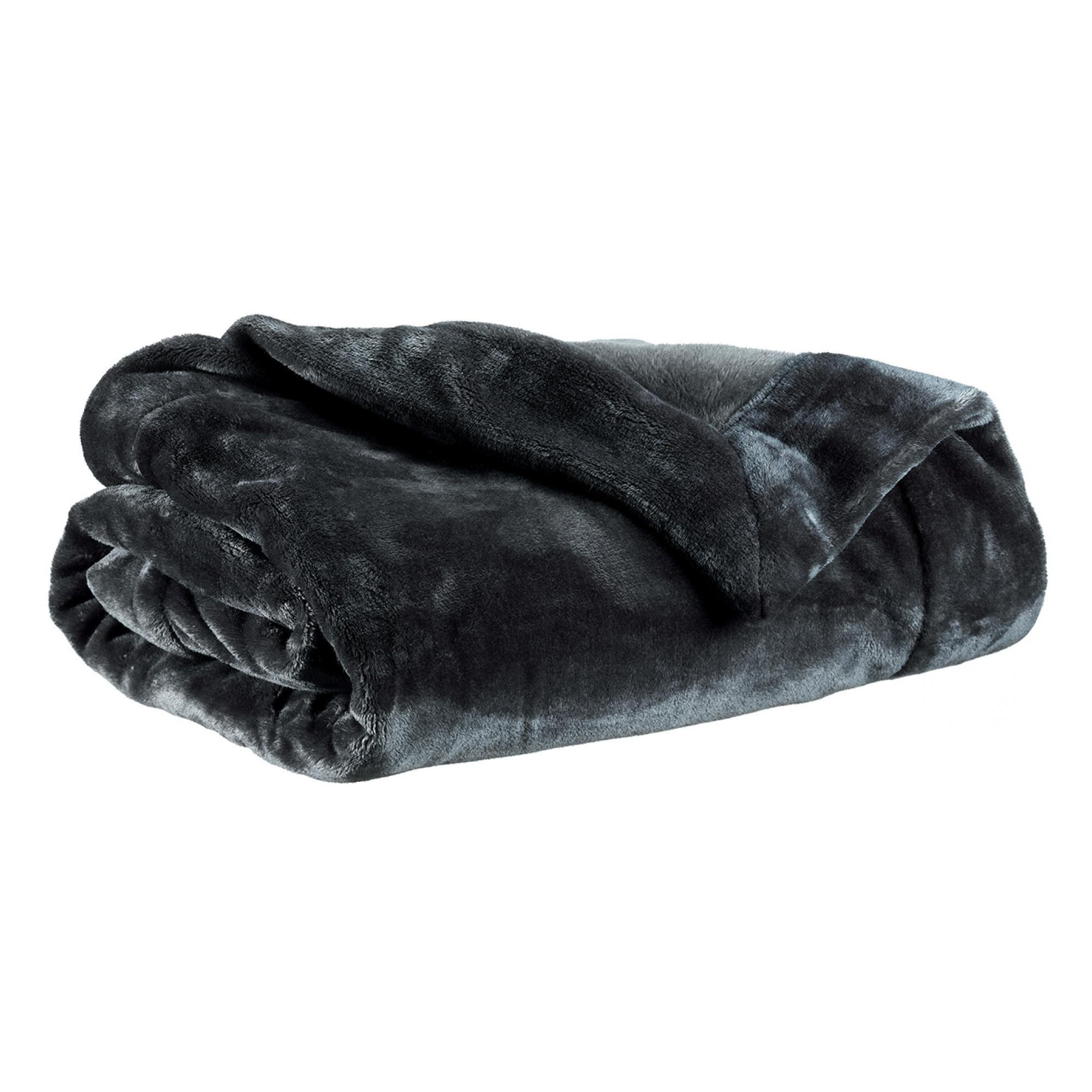 PLAID Tender aschegrau 150 x 200 cm - Schwarz, Textil (150/200cm) - Vivaraise