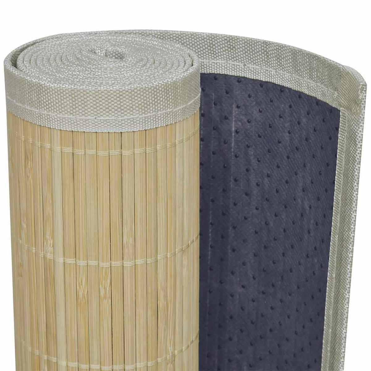 TEPPICH Bambus Natur Rechteckig 150/200 Cm - Beige, Holz (150/200cm) - vidaXL