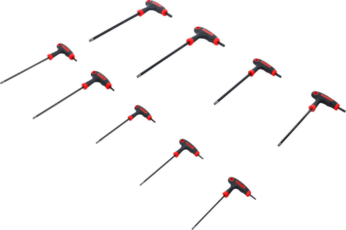 SCHRAUBENDREHER-SATZ MIT T-GRIFF UND SEITLICHER KLINGE | T-PROFIL - Multicolor, Kunststoff/Metall (1/1cm) - BGS technic