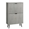 SCHUHKIPPER Grau 60/24/94 cm - Grau, Holzwerkstoff (24/94/60cm) - Urban Meuble