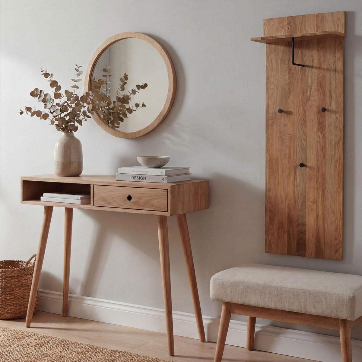 ŠATNÍKOVÝ PANEL Dekor dub - dub Wotan, dřevo (42/135/22cm) - MCW