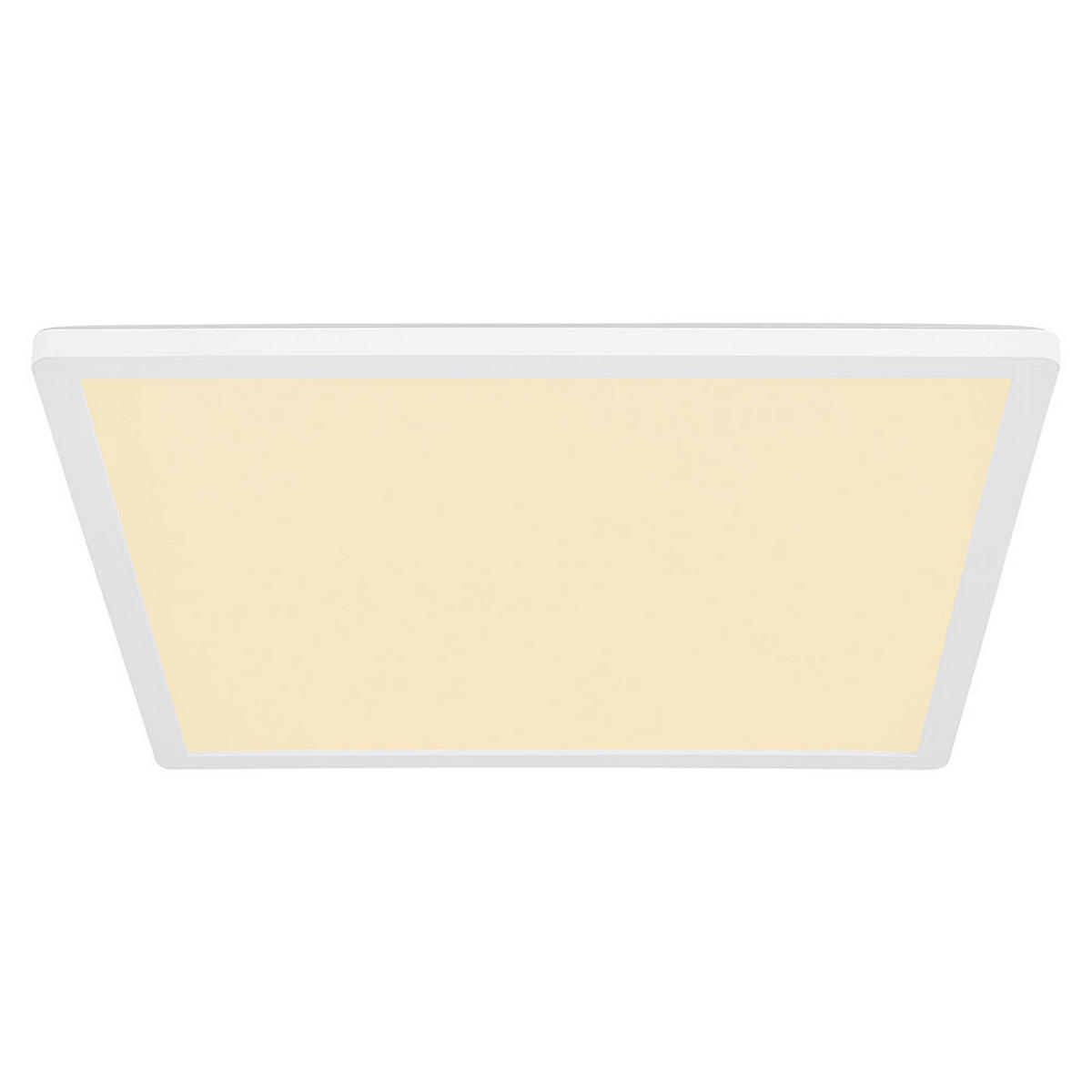 LED DECKENLEUCHTE Metall Weiß - Weiß, Kunststoff (42/42/2.5cm)