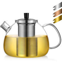 TEEKANNE aus Glas mit Teesieb 1500 ml - Transparent, Glas (19.2/19.2cm)