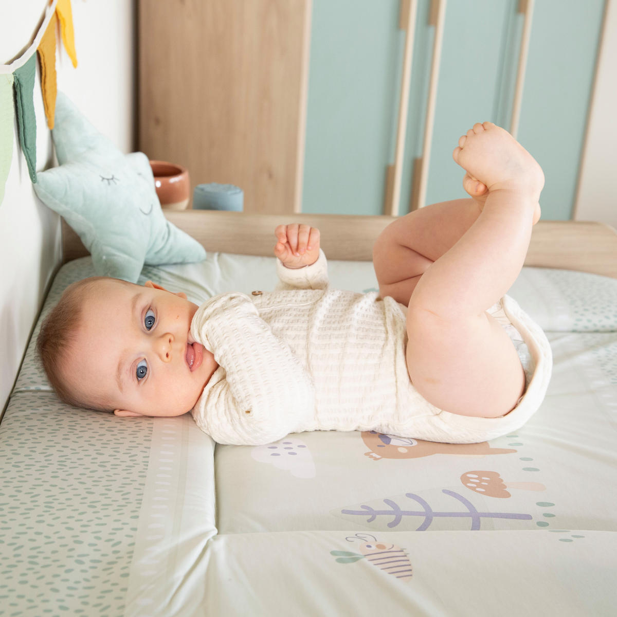 WICKELAUFLAGE Woodland Buddies - Grün, Textil (85/75cm) - Roba