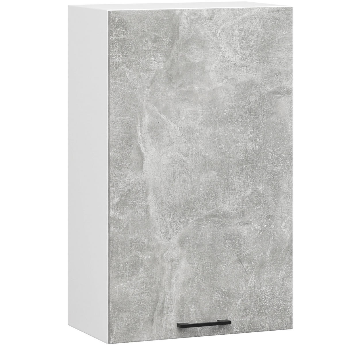 HÄNGESCHRANK Weiß, Beton 72/50/30 - Hellgrau/Weiß, Holzwerkstoff (50/72/30cm) - RAUMHIRSCH FURNITURE