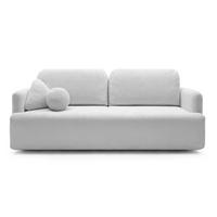 SCHLAFSOFA Lambina Hellgrau Boucle - Hellgrau/Schwarz, Kunststoff/Textil (227/92/104cm) - Selsey