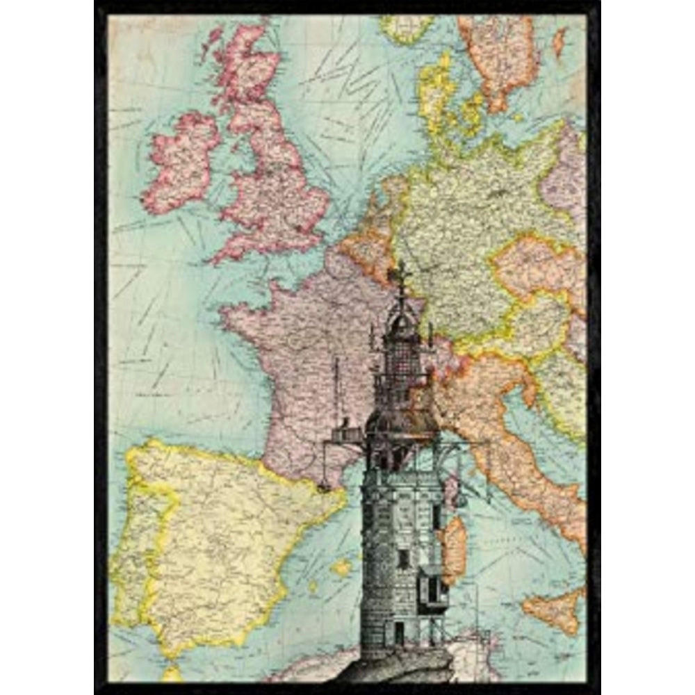 POSTER Seepferdchenkrone. A4 Schwarzer Rahmen - Schwarz, Papier (29.7/5/21cm) - Nacnic