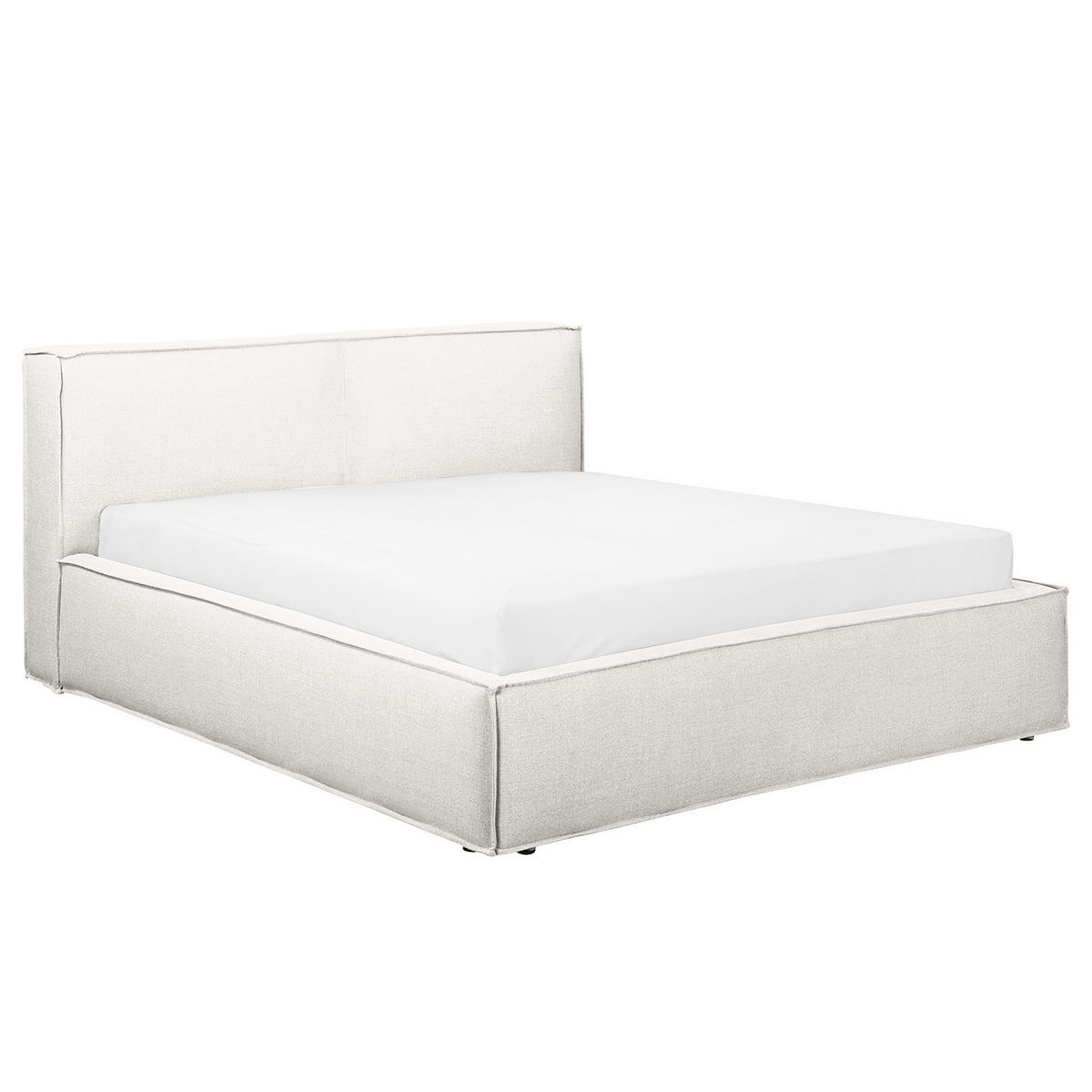 POLSTERBETT - Weiß, Textil (180/200cm) - home24