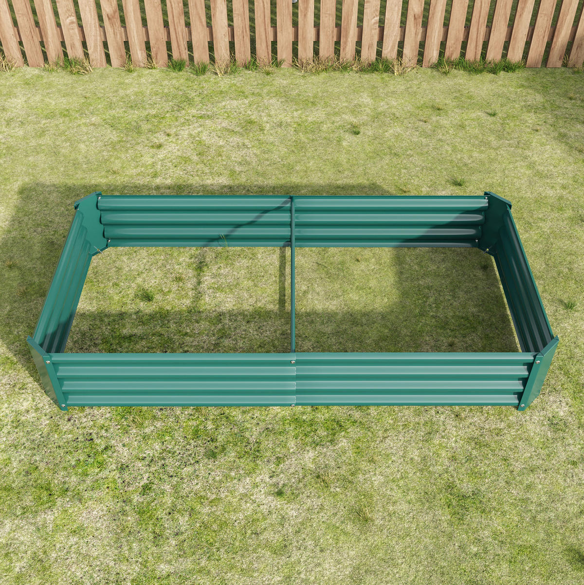 BLUMENKASTEN aus Metall 180 x 90 x 30 cm in Grün - Grün, Metall (90/30/180cm) - Modfu