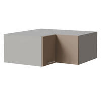 ECKAUFSATZSCHRANK Brerra W14/90/36 Grau / RAL 1019 graubeige Matt 90 / 90 / 36cm - Graubraun/Grau, Holz/Holzwerkstoff (90/36/90cm) - Feldmann-Wohnen