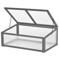 FRÜHBEET Holz 100 x 65 x 40 cm - Grau, Holz (65/40/100cm) - Outsunny