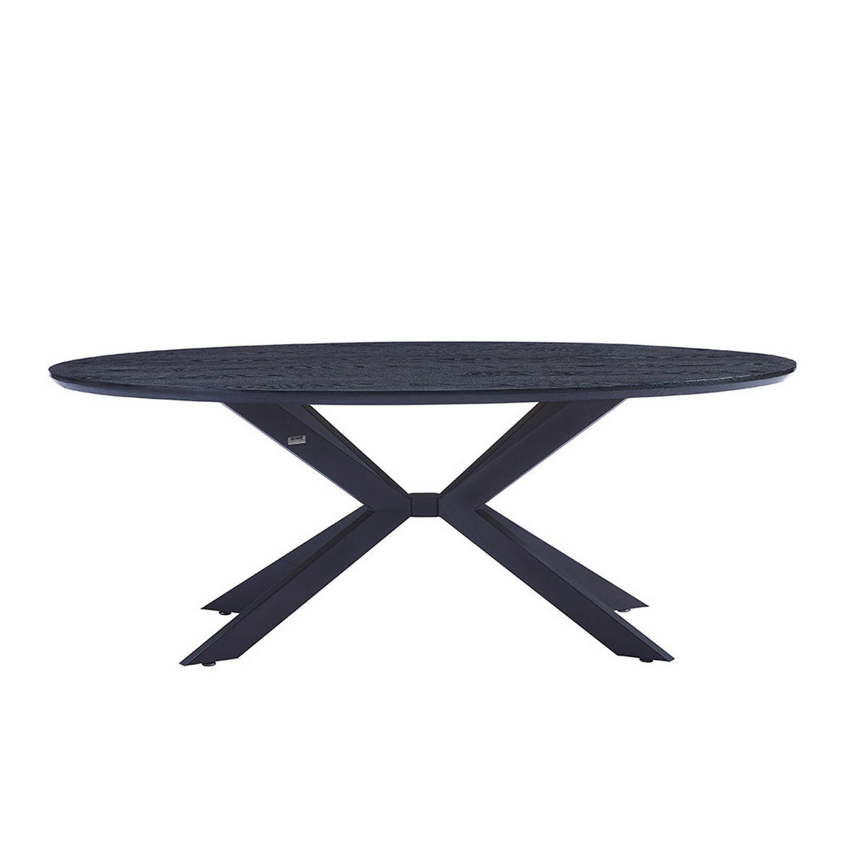 ESSTISCH OVAL AVENTIS - Dark Oak, 200 x 120 cm - Schwarz, Holz (200/120/4cm) - Home Deluxe
