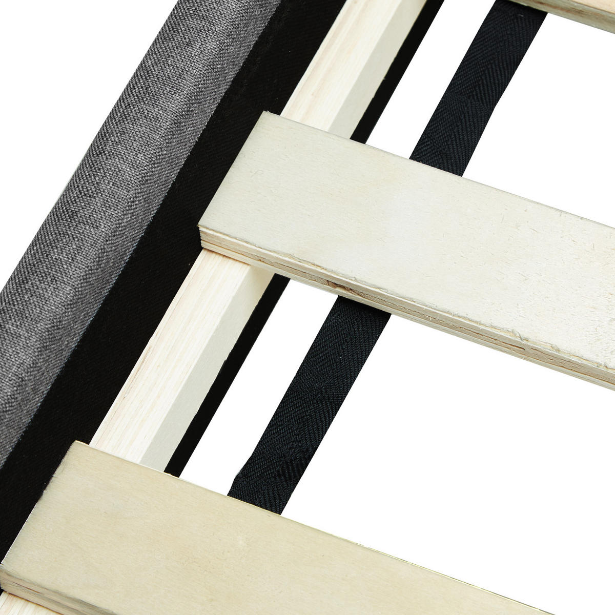 POLSTERBETT mit Matratze 90/200 cm in Grau - Grau, Textil (90/200cm) - Homestyle4u