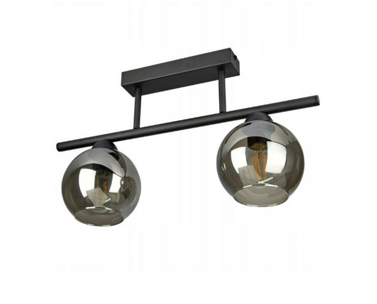 DECKENLEUCHTE HAGEN - Schwarz, Glas/Metall (50/15/28cm) - kiki design