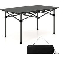 CAMPINGTISCH Schwarz - Schwarz, Metall (55/95/50cm) - COSTWAY