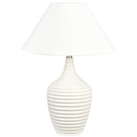 TISCHLAMPE Celeste 34/34/56 cm - Beige, Keramik (34/34/56cm) - Beliani