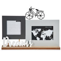 BILDERRAHMEN für 2 Fotos - Grau, Holz (37.5/27/37.5cm) - Giftdecor