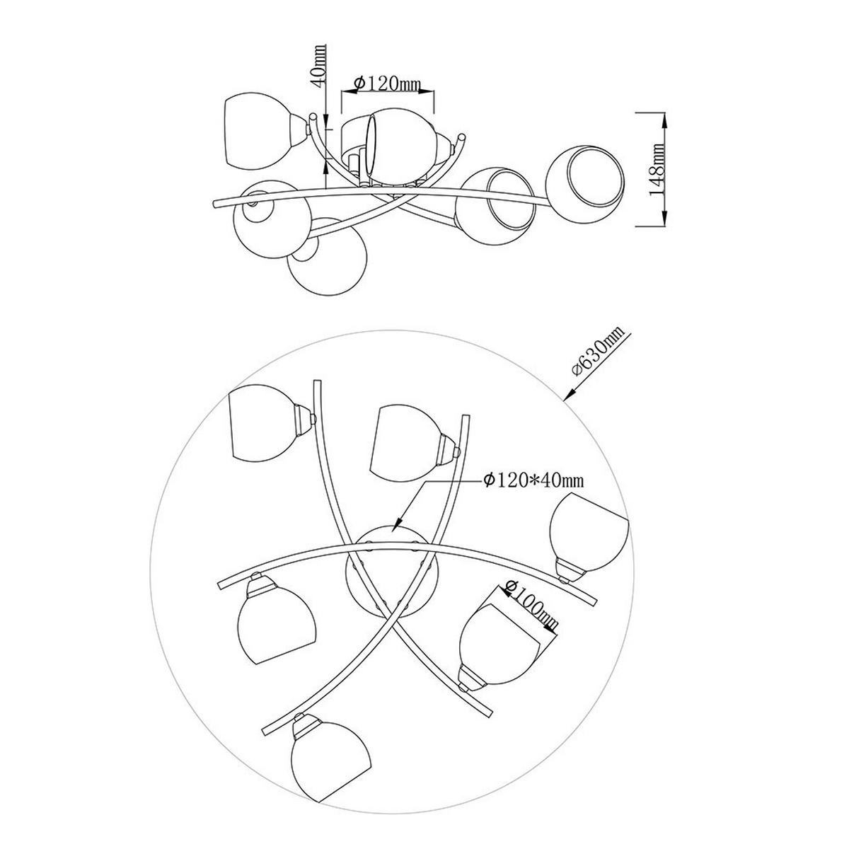 DECKENLEUCHTE Metall Messing antik - Messingfarben, Metall (70/70/26cm)