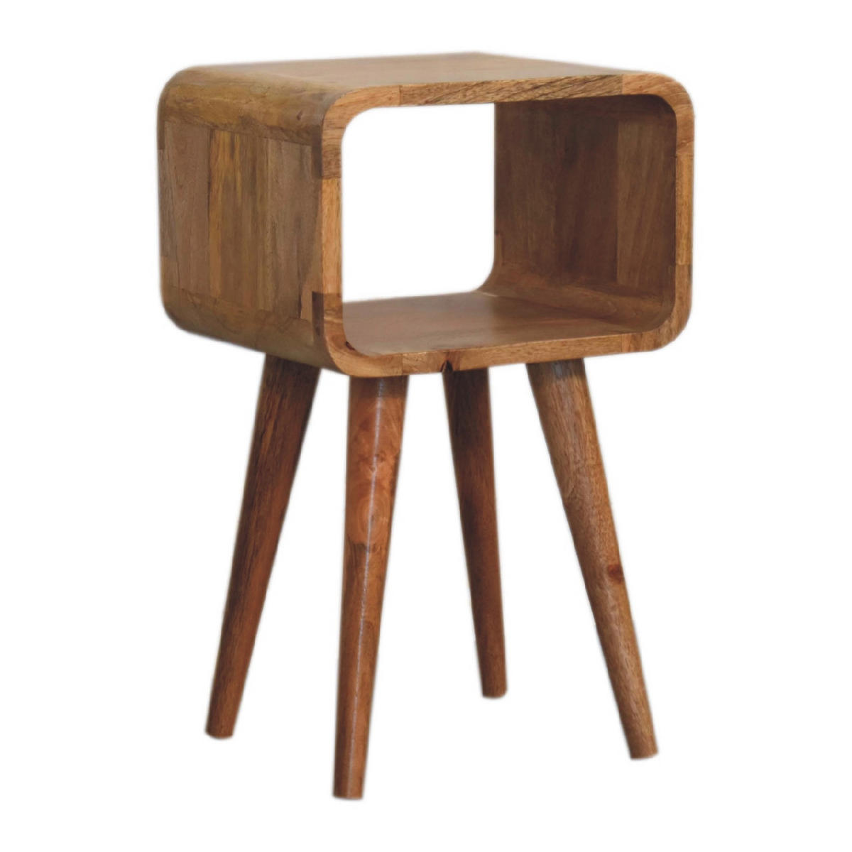 NACHTTISCH aus Massivholz - Messingfarben/Braun, Holz/Metall (30/50/25cm) - Artisan Furniture