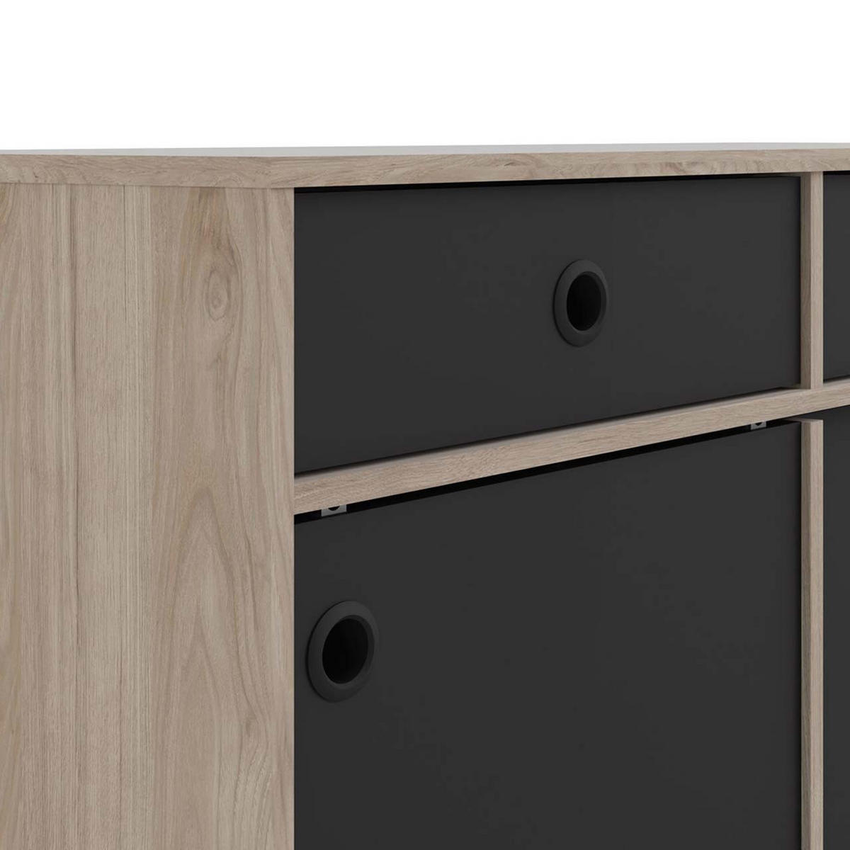 SIDEBOARD Penny Schwarz 99/41/89 cm - Schwarz, Holzwerkstoff (99/89/41cm) - ebuy24
