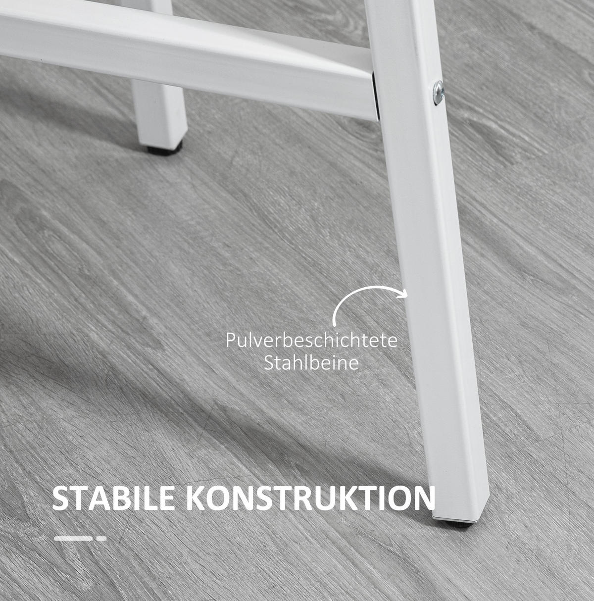 ESSTISCH 80/76 cm in Naturfarbe mit Metallgestell - Braun, Holzwerkstoff (80/80/76cm) - Flora Grace