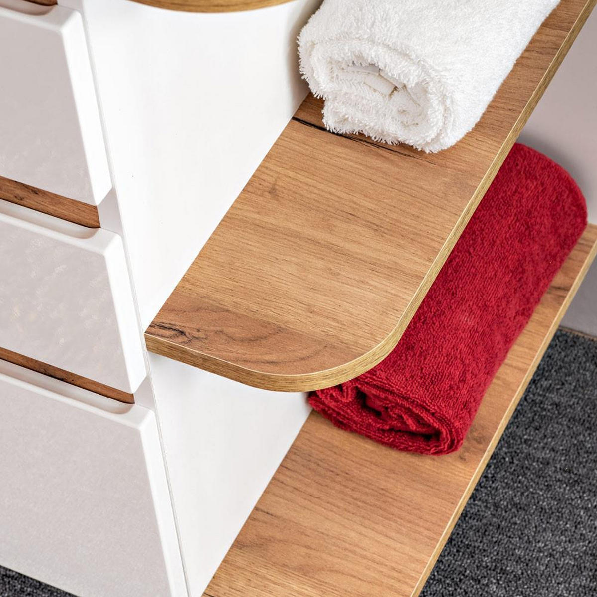 WASCHTISCH Campos-56 - Weiß, Holzwerkstoff (94/78/50cm) - Lomado