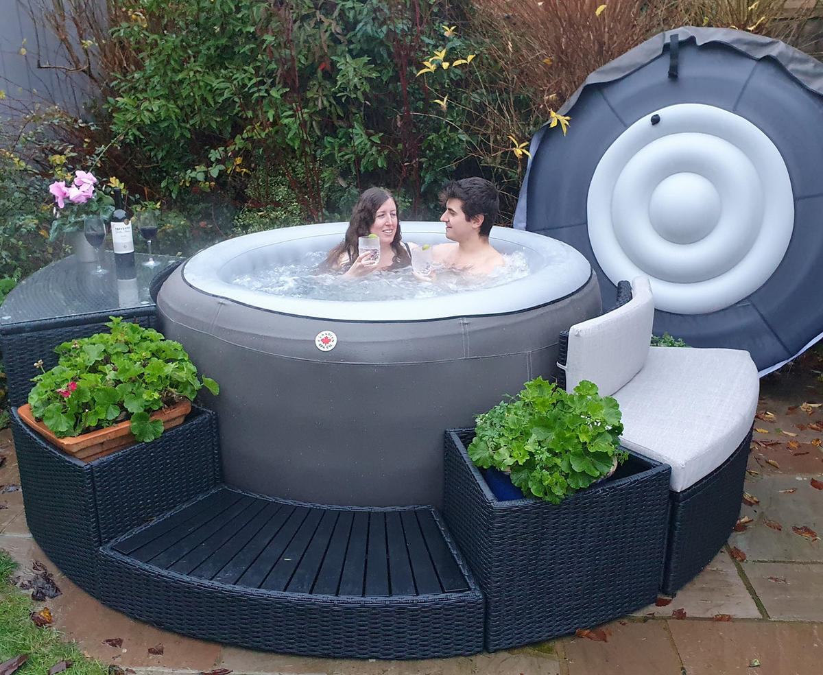 WHIRLPOOL RANDMÖBEL RUND Bar- Randmöbilierung rund - Braun, Naturmaterialien (112/72/50cm) - Canadian Spa Company