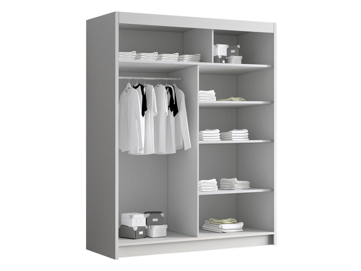 SCHIEBETÜRENSCHRANK Flavio III - Goldfarben/Multicolor, Holzwerkstoff/Metall (150/200/58cm) - MIRJAN24