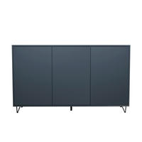 SIDEBOARD Elisa, Kommode mit Push-to-Open, Made in Germany, Moderner Schrank, Anthrazit matt (152,5 x 90,5 x 37 cm) - Anthrazit, Holzwerkstoff (152.5/90.5/37cm) - InnoFurn