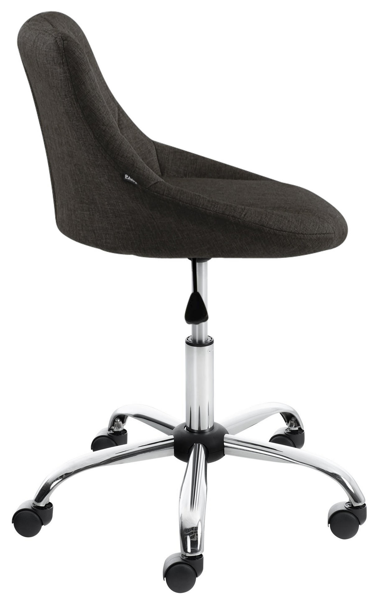 ARBEITSHOCKER Lazius Stoff dunkelgrau - Dunkelbraun, Metall (47/82/49cm) - TPFLiving