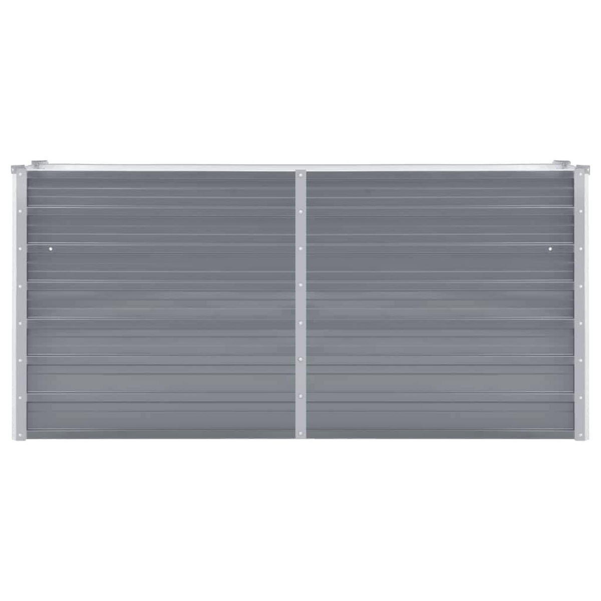 HOCHBEET 160/40/77 cm, aus Verzinkter Stahl, Grau - Grau, Metall (40/77/160cm) - vidaXL