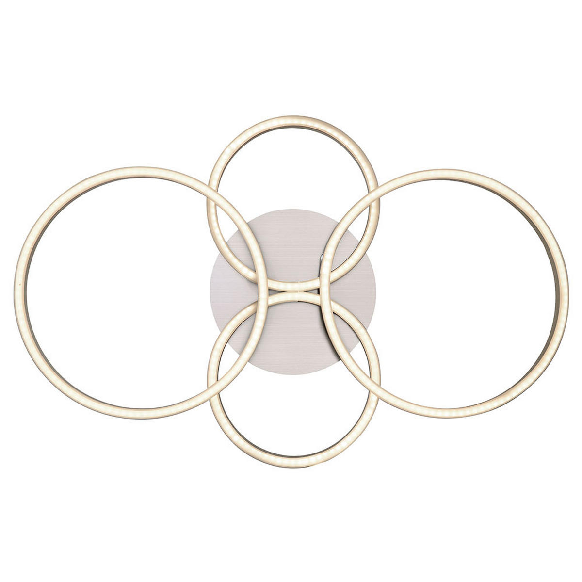 LED DECKENLEUCHTE Metall Silber - Silberfarben, Metall (65.5/40.6/7.5cm) - Globo Lighting