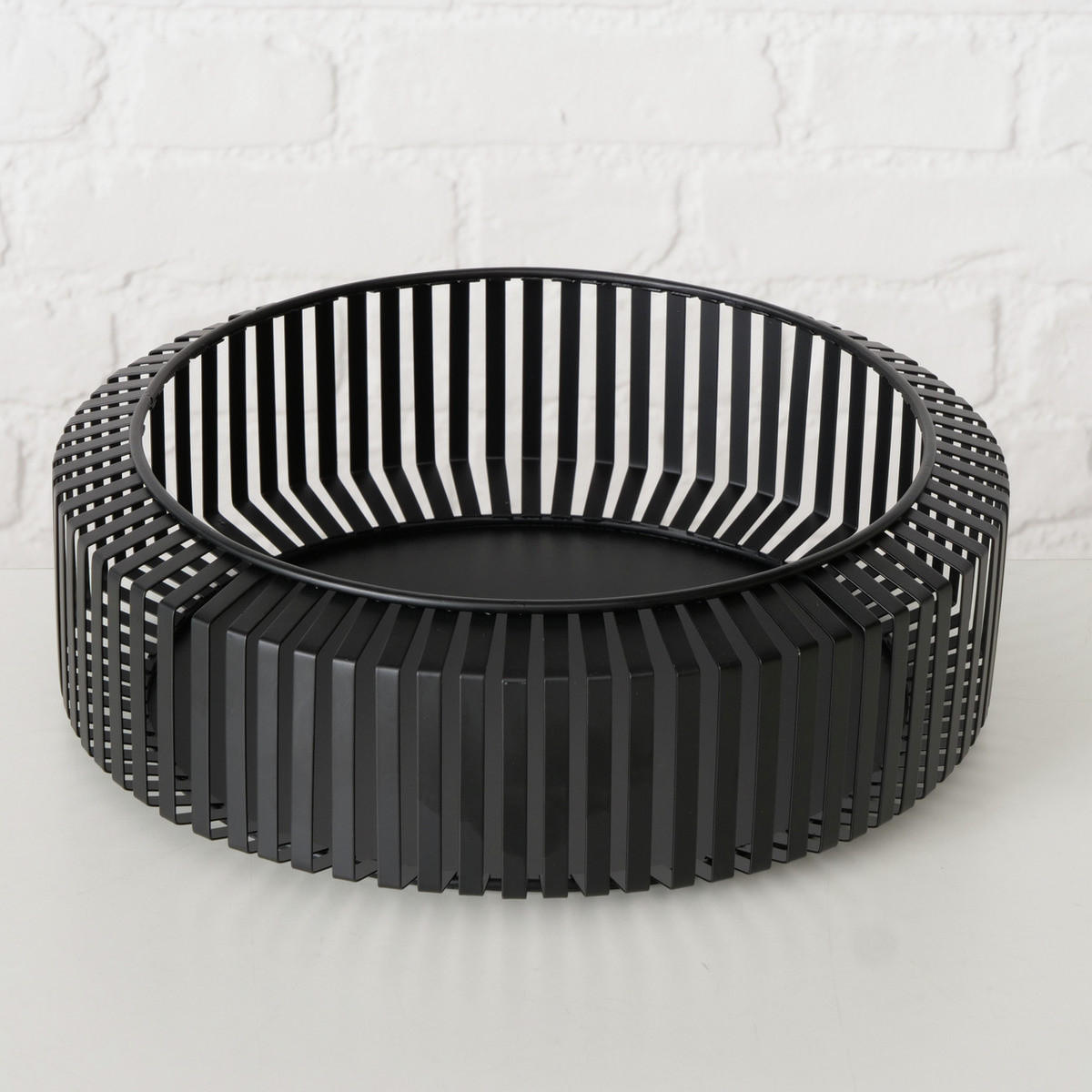 METALLSCHALEN Viki Ø 24-30 cm, 2er-Set - Schwarz, Metall (30cm) - Boltze Home