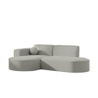 ECKSOFA Sunday Xs - Hellgrau, Holzwerkstoff (236/78/165cm) - Fun Möbel