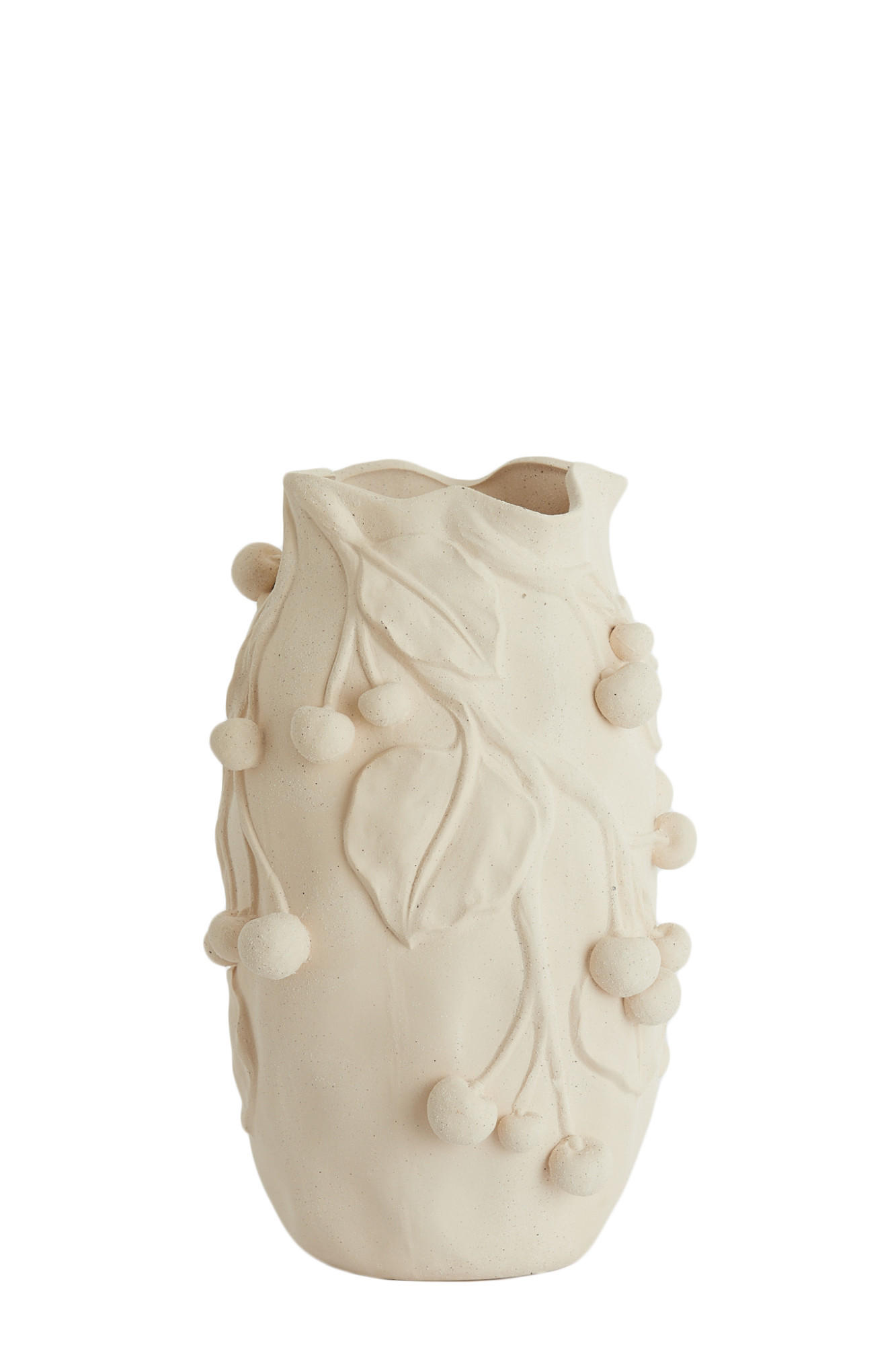 VASE Kirsche Weiß Ø20/30,5 cm - Weiß, Keramik (30.5cm) - Light & Living