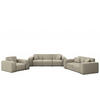 LOUNGEGARNITUR 3 2 1 Gartenmöbel, MALIBU Stoff Odyssey Dunkelbeige - Sandfarben, Holz - Kaiser Möbel