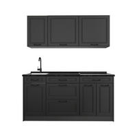 SAMOSTATNÁ KUCHYŇA R-Line, Antracitový vidiecky dom/antracitová, 160 cm antrasiitti työtaso - antracitová, kompozitné drevo (160/81.6/60cm) - Vicco