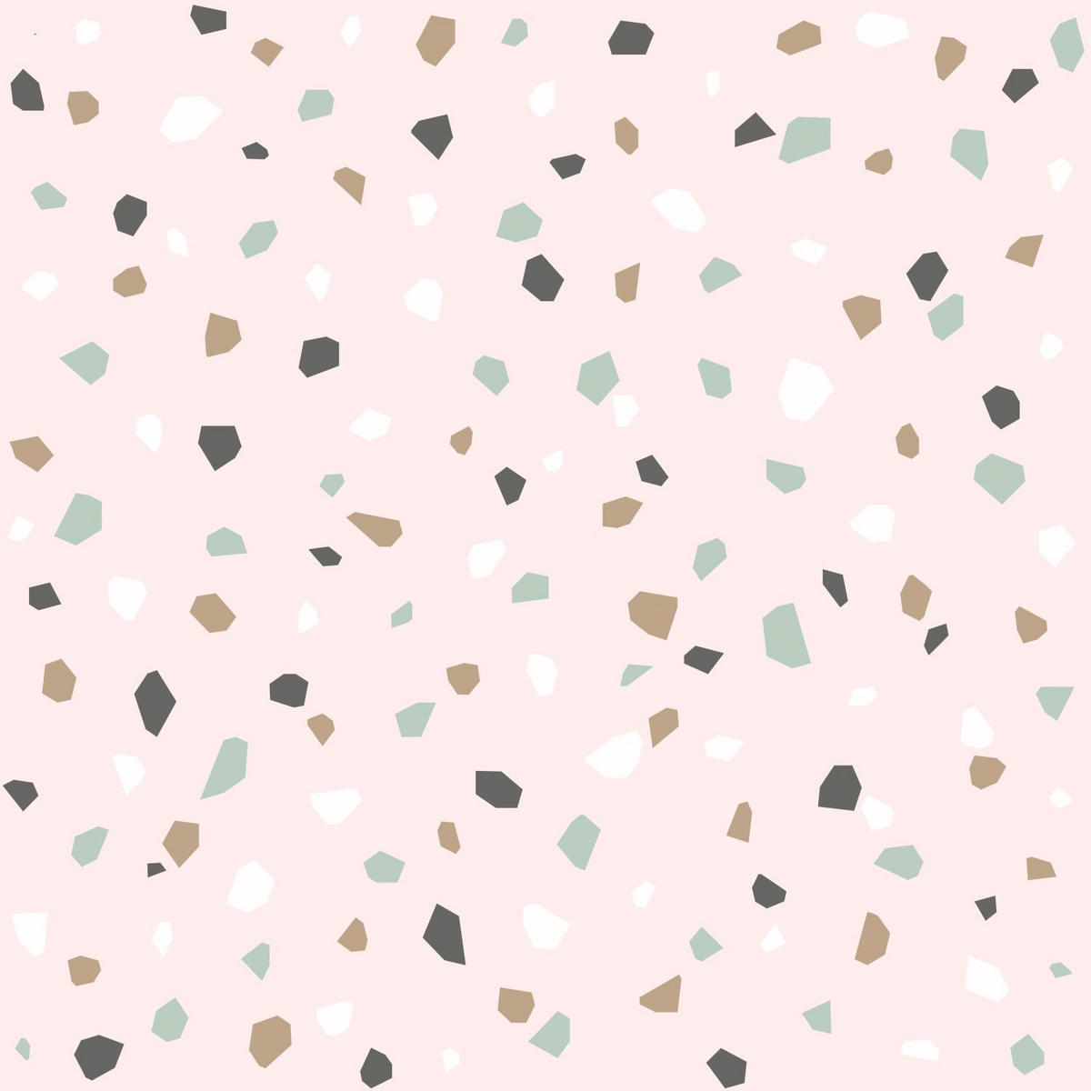 TAPETE Terrazzo-Motiv 53 cm x 10.05 m - Pink, Papier (53/0.1cm) - ESTAhome