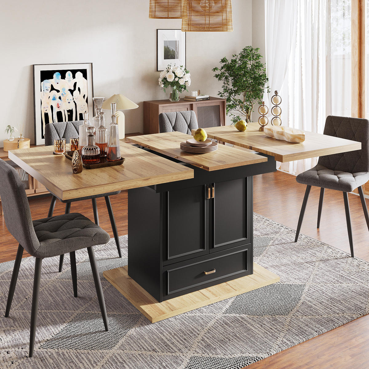 AUSZIEHTISCH Holzoptik 110-140/80/75 cm - Naturfarben, Holz (80/110/75cm) - PANGIVO