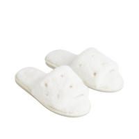 HAUSSCHUHE Warm NULINO, Weiß, 39/40, 1 Paar - Weiß, Textil (8.5/1/26cm) - home&you