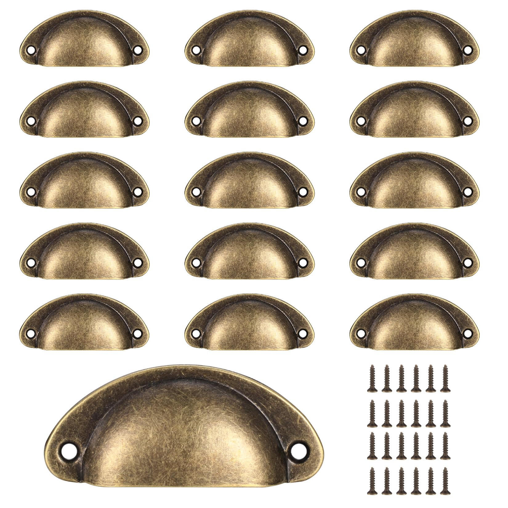 MÖBELGRIFF Gold 6er-Set 192 mm gebürstetes Messing - Orange, Metall (3.5/3/0.81cm)